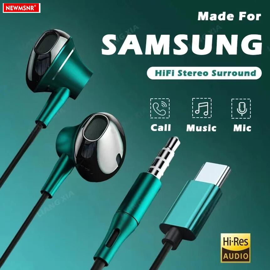 Type C Wired Earphones With Mic - Наушники Type-C и 3,5 мм с