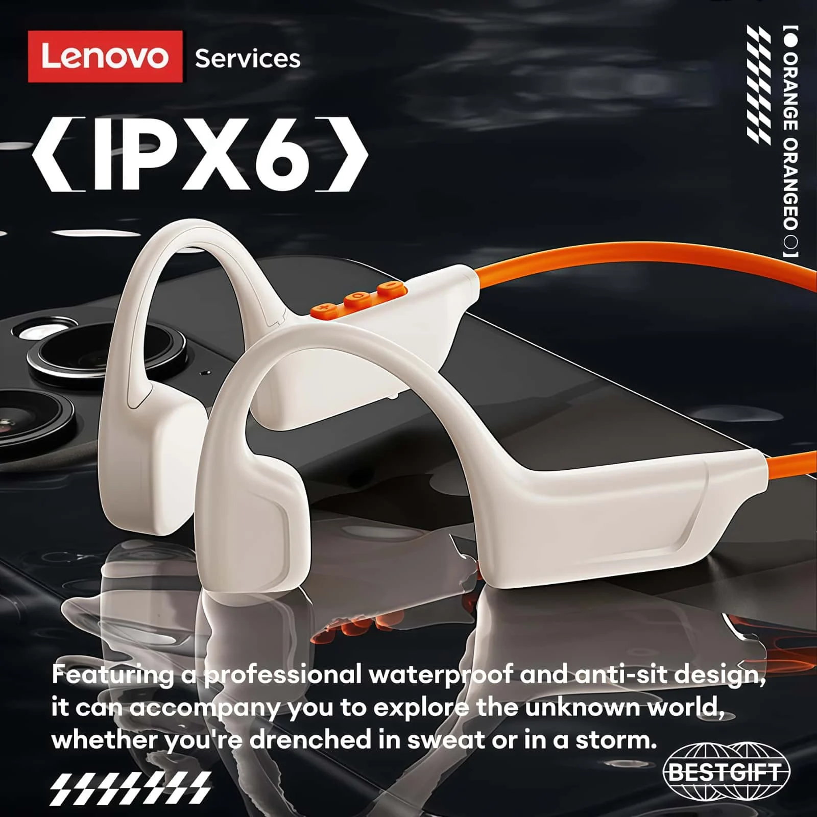 Lenovo S102 – беспроводные нау – обзор и цена Bone Conduction Running Headphones