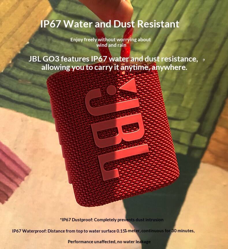 Портативная колонка JBL GO3 дл – обзор и цена Portable Bluetooth Speaker Waterproof Ipx7